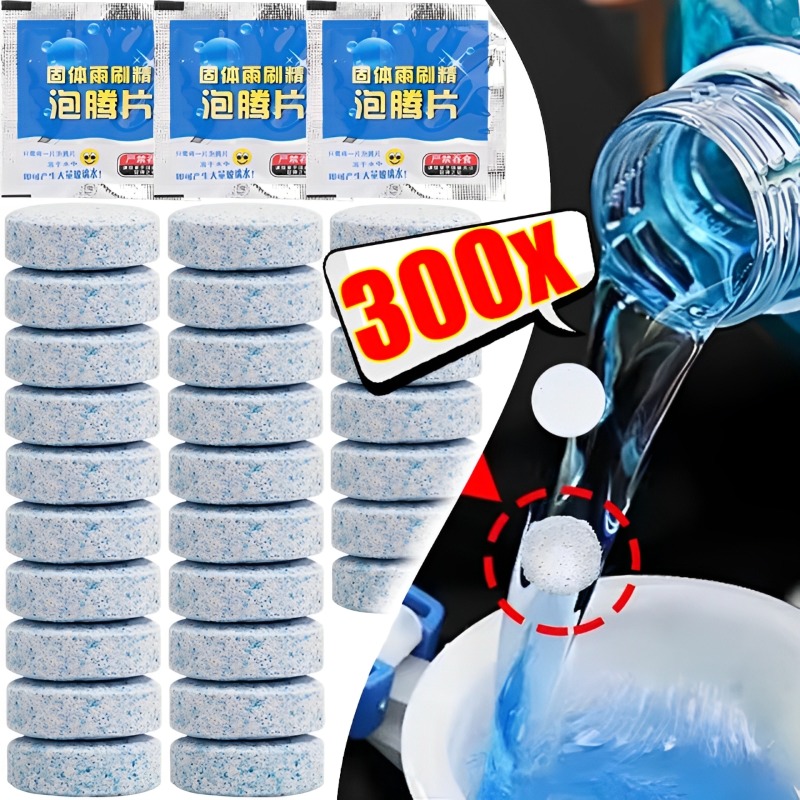 Tablet Car Accessories - 300/10PCs Solid Car Windshield Cleaners Effervescent