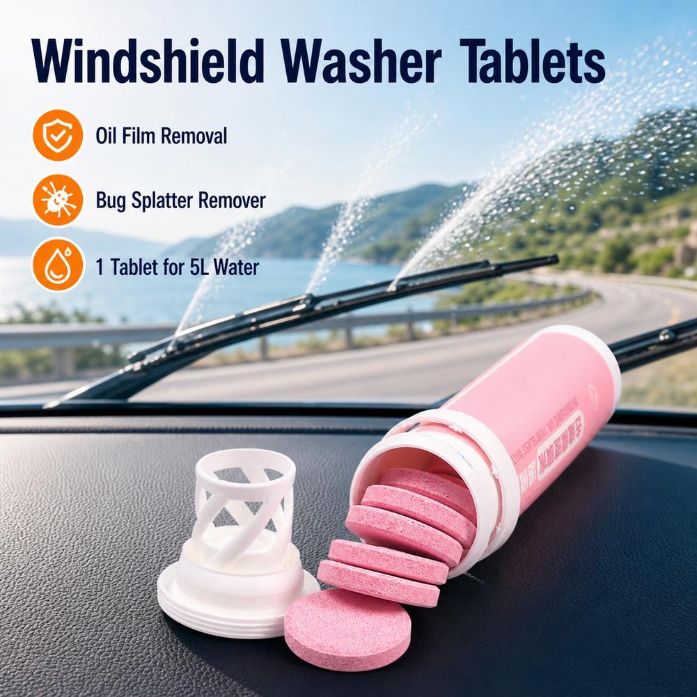 Tablet Car Accessories - Car Windshield Cleaner Effervescent Tablets Removes