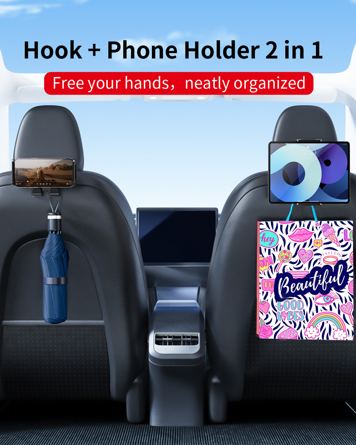 Hipacool Car Rear Seat Mount f - đánh giá và giá Tesla Tablet Accessories