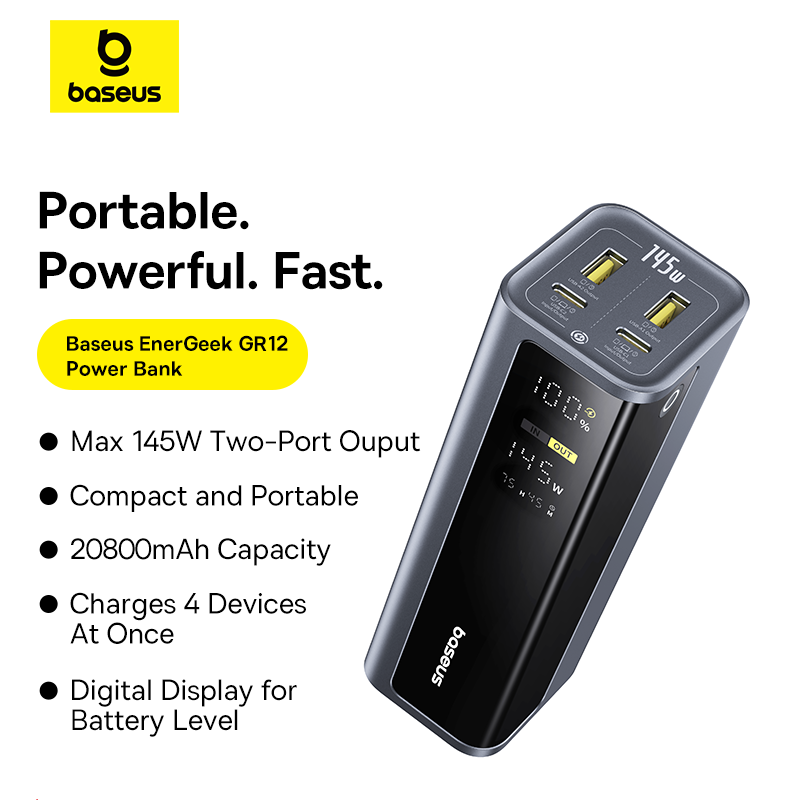 Baseus EnerGeek 145W Power Ban - đánh giá và giá Accessories For Android Tablet