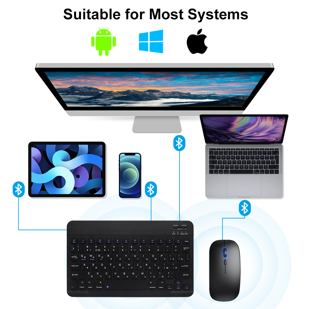 Bluetooth Keyboard and Mouse F - đánh giá và giá Android Tablet Gaming Accessories