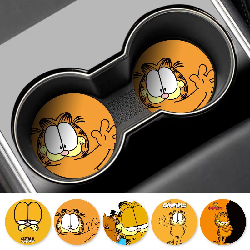 Cartoon Garfield Car Cup Coast - đánh giá và giá Tablet Car Accessories