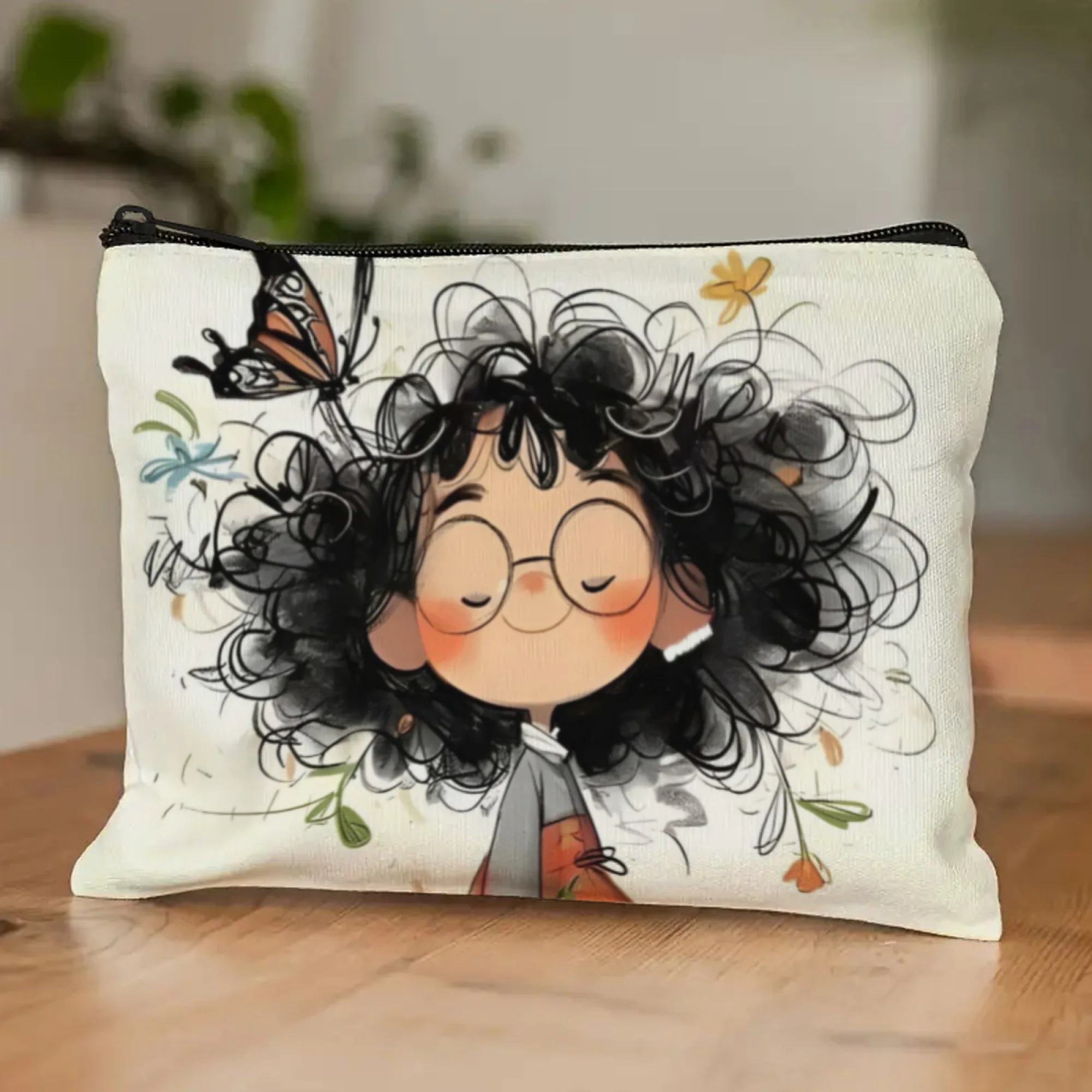 Cartoon Girl Makeup Bag Zipper - đánh giá và giá Case With Pencil Holder