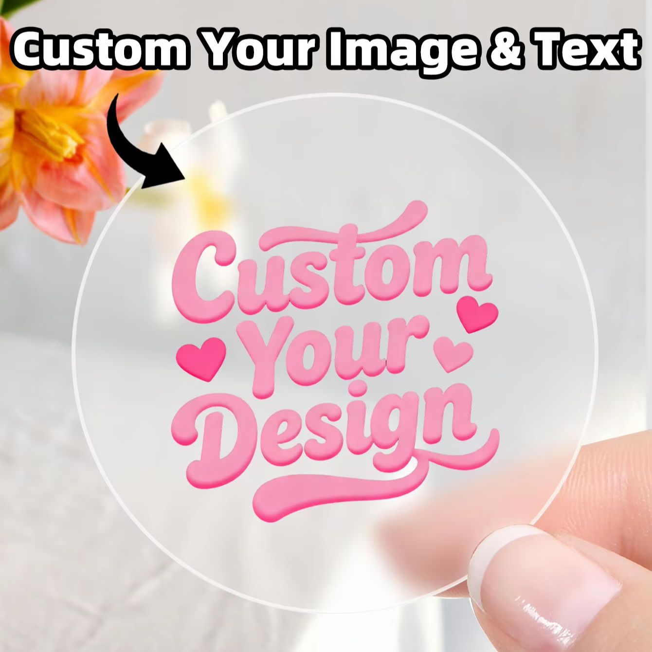 1-90PCS Custom Round Clear Sti - đánh giá và giá Case With Pencil Holder