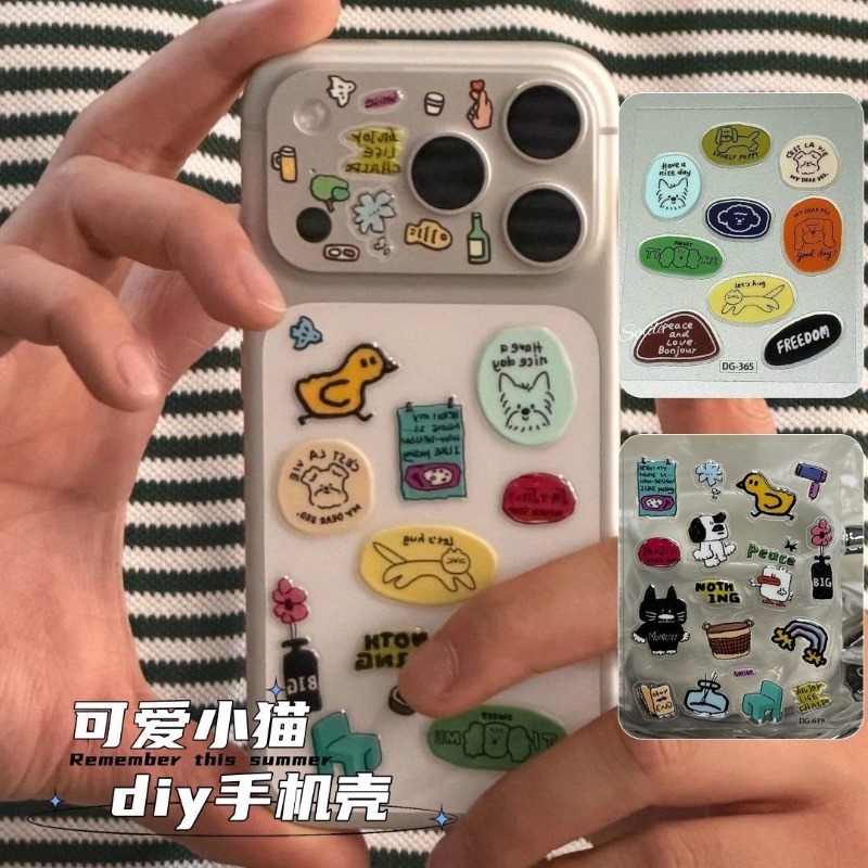 Cute Cartoon Cat Dog 3D Transp - đánh giá và giá Tablet Accessories Case